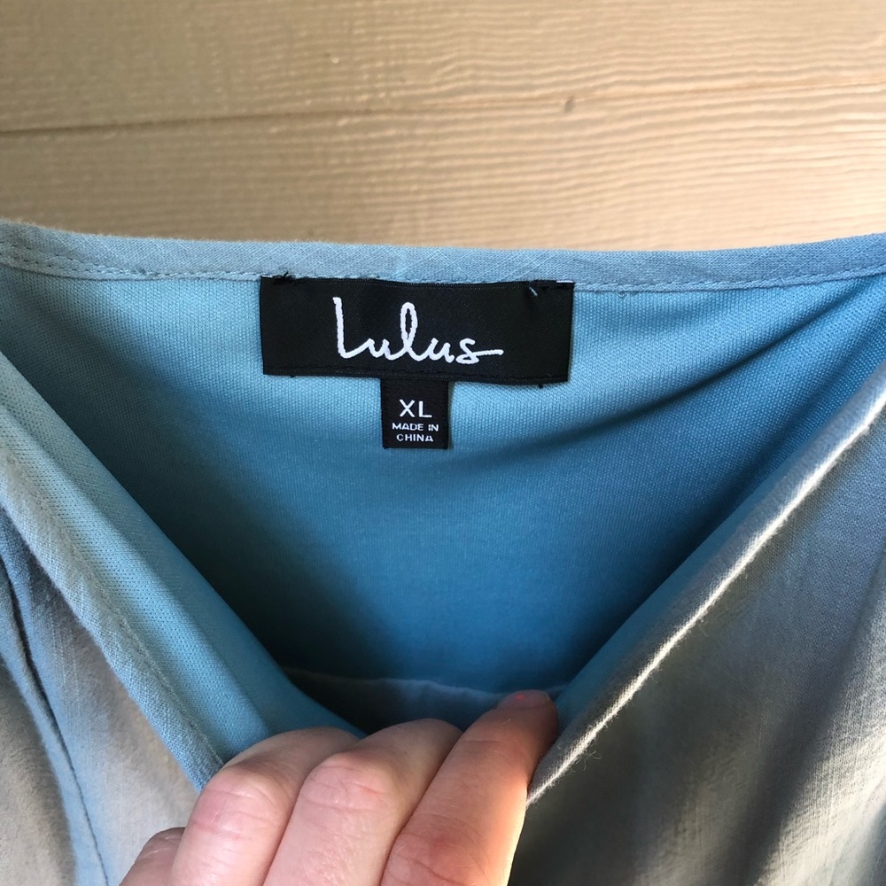 NEVER WORN Lulu’s Dress (Blue… not white as shown) - Picture 4 of 10